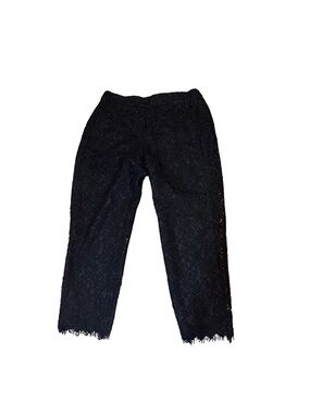 J Crew Black Lace Cropped Pants. 2P